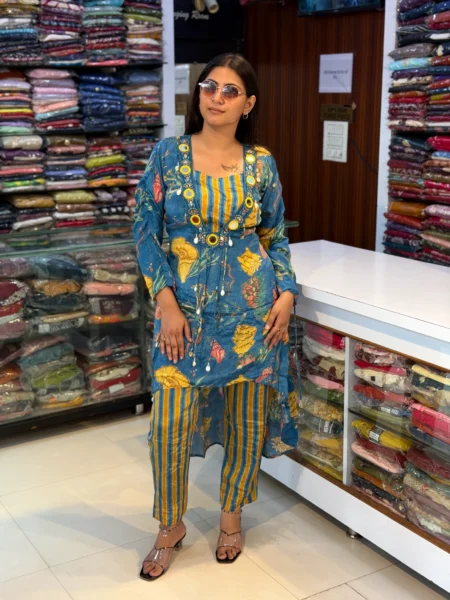 AQUA BLUE DESIGNER CORDSET DRESS