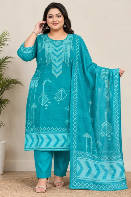 SEAGREEN LINEN STRAIGHT SUIT SET