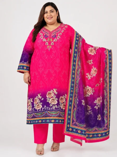 Rani Pink Anarkali Set